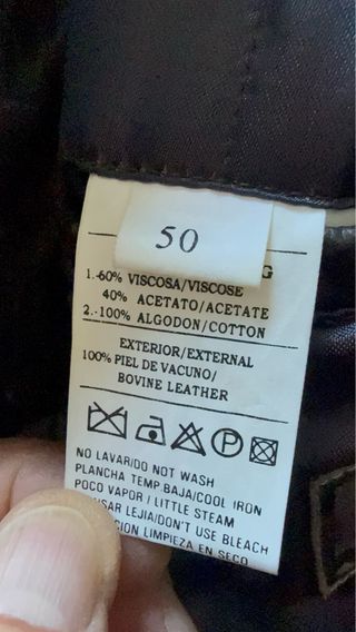 Chaquetón de piel de bovino marrón