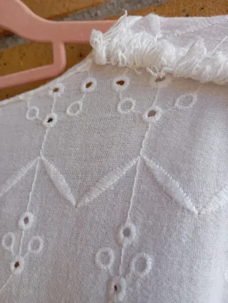 Blusa Zara Blanca Cruzada Talla XS y S