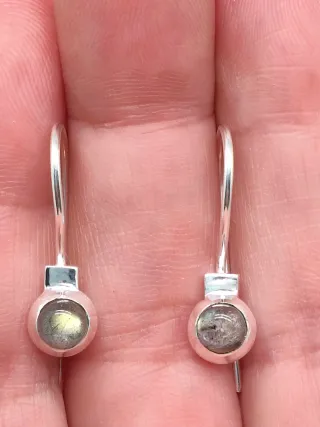 Pendientes Plata Ley 925 y Labradorita