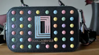 Bolso Karl Lagerfeld Negro con Tachuelas Multicolo