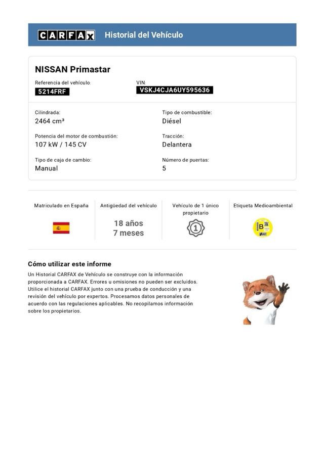 Nissan Primastar 2007