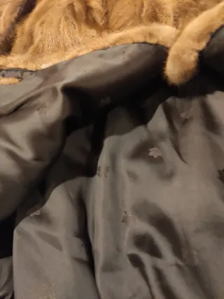 Abrigo de pelo auténtico marrón