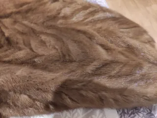 Abrigo de pelo auténtico marrón