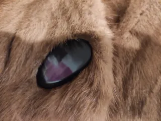 Abrigo de pelo auténtico marrón