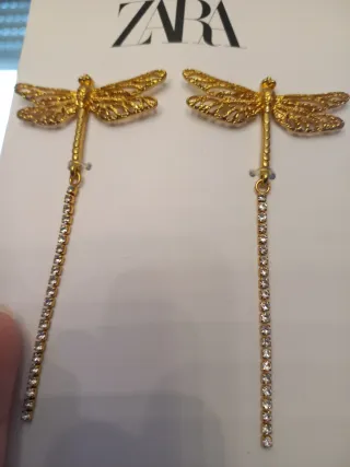 Pendientes Zara Libélula Dorados