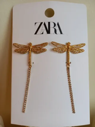 Pendientes Zara Libélula Dorados