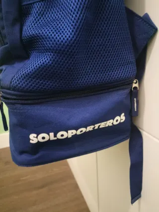 Mochila Soloporteros 3 compartimentos azul