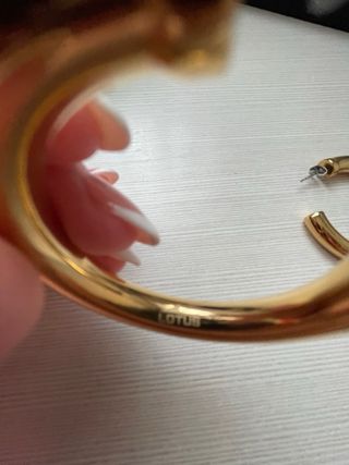 Pendientes Aro Lotus oro