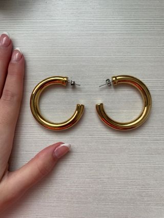 Pendientes Aro Lotus oro