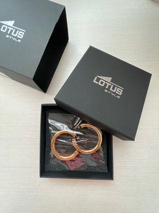 Pendientes Aro Lotus oro