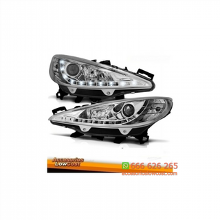 FAROS LUZ DIURNA LED 207, 06-12, FONDO CROMO