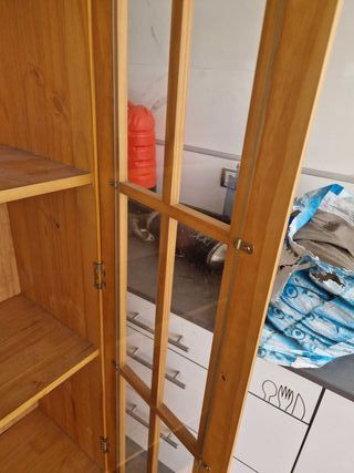 Alacena Rústica Madera y Cristal