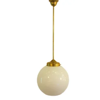 Lámpara colgante globo dorada antigua