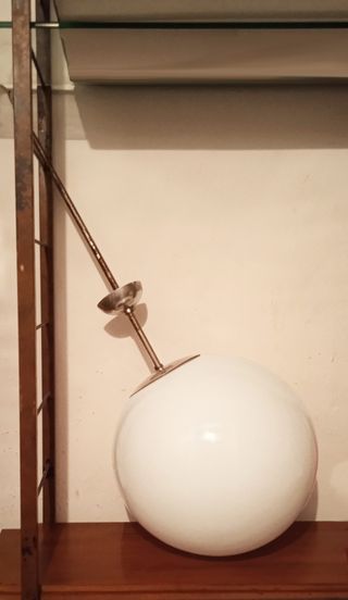 Lámpara colgante globo dorada antigua