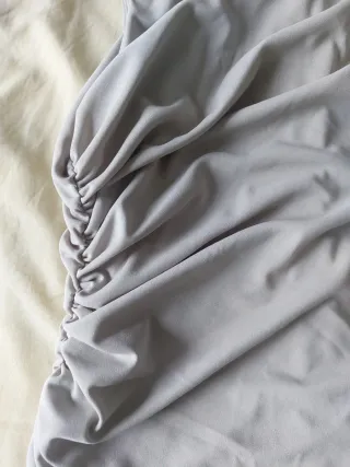 Vestido Zara largo drapeado verde