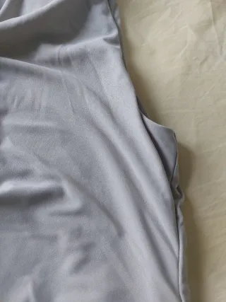 Vestido Zara largo drapeado verde