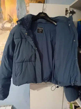 Chaqueta acolchada azul mujer