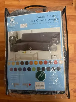 Funda Sofá Chaise Longue Derecho Gris