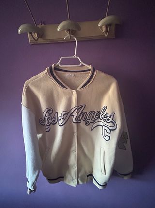 Chaqueta Zara Beige y Blanca niña talla 13/14