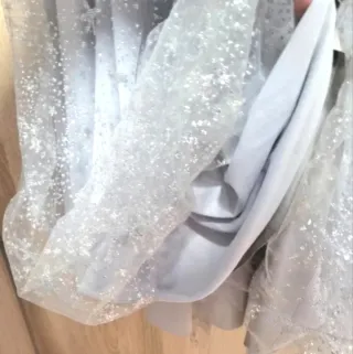 Vestido de fiesta plateado New Elegans