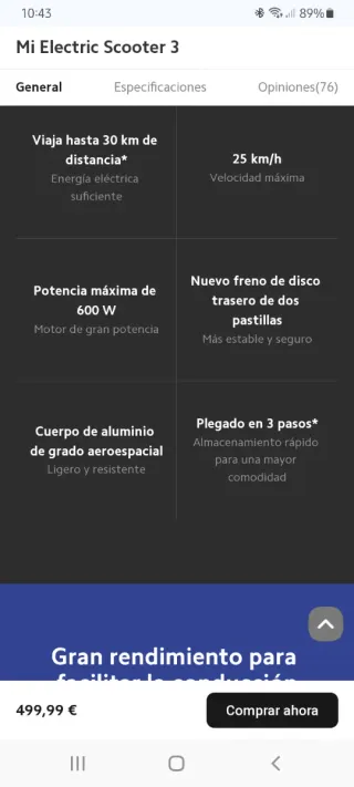 Patinete Xiaomi Scooter 3