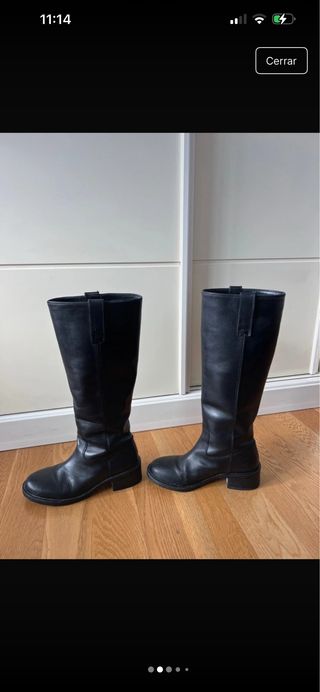 Botas de piel negras talla 38