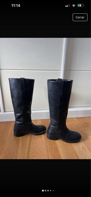 Botas de piel negras talla 38