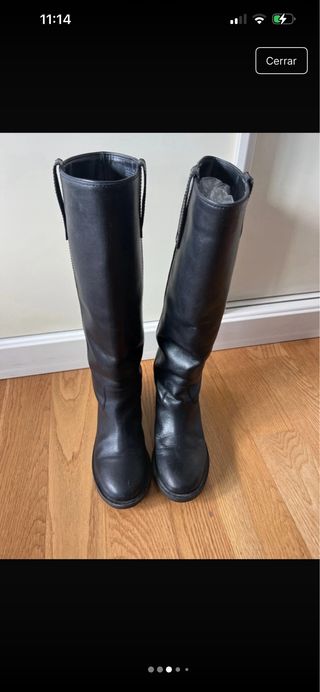 Botas de piel negras talla 38