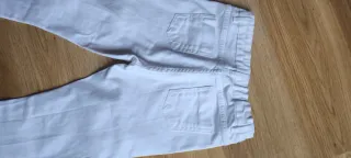 Pantalón campana niña blanco