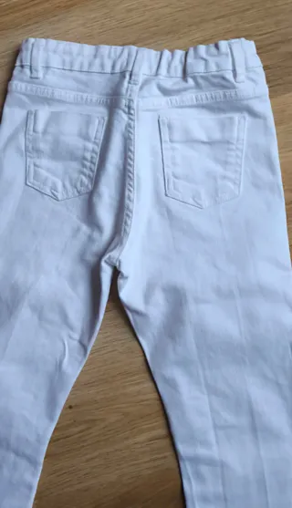 Pantalón campana niña blanco