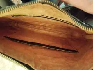 Borsa vintage nera in vera pelle di coccodrillo