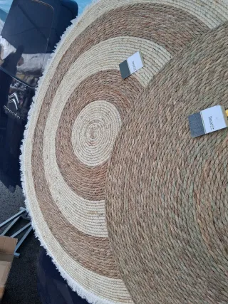 Alfombra redonda de esparto 120cm