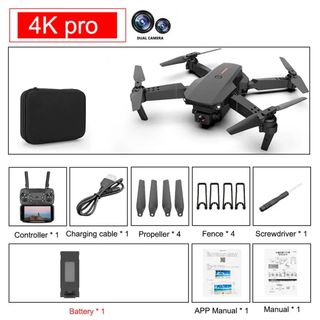 Dron E88 Pro Plegable 4K WIFI FPV
