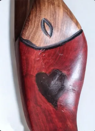 Grande Scultura Africana Legno Stilizzata Vintage