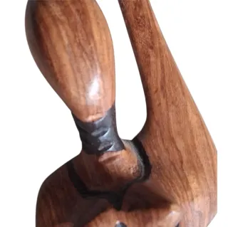 Grande Scultura Africana Legno Stilizzata Vintage