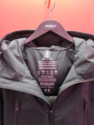 Chaqueta larga impermeable Ecoalf azul