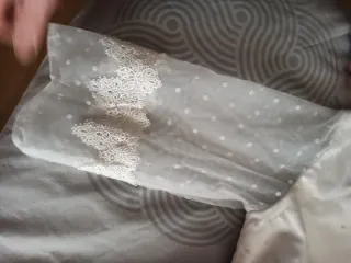 Vestido de Comunión Blanco y Lila