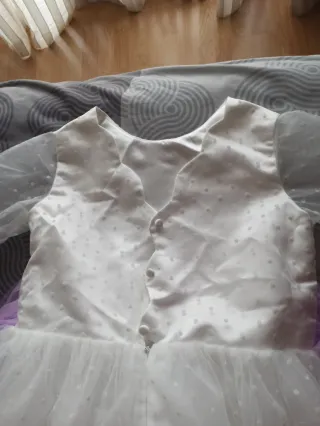 Vestido de Comunión Blanco y Lila
