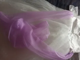 Vestido de Comunión Blanco y Lila