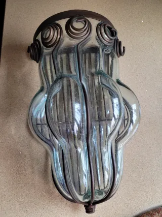 Lámpara de pared cristal y metal