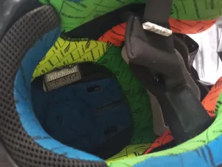 Casco Moto Cross Rojo y Blanco