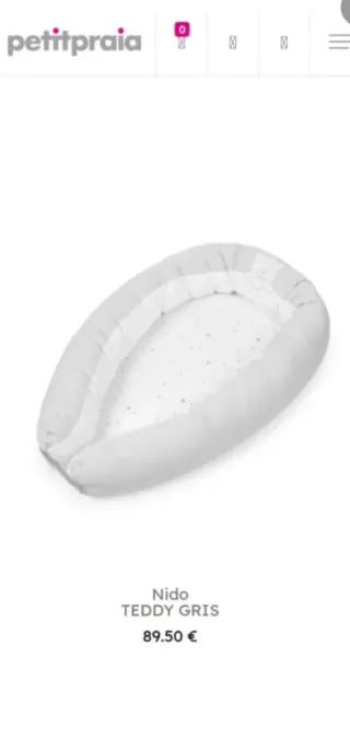 Cuna nido Petit Praia Teddy Gris