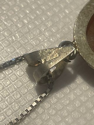 Cameo con profilo donna in argento