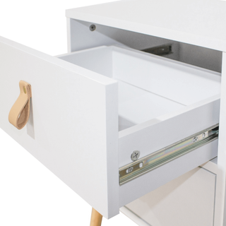 Mesita Noche Blanca 2 Cajones