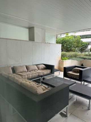 Conjunto Sofás Terraza Mimbre y Metal