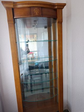 Vitrina Vintage Madera y Cristal