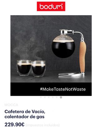 Cafetera de Vacío con Calentador
