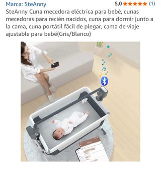 Cuna colecho SteAnny con música y mecedora
