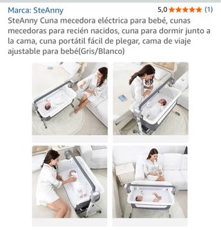 Cuna colecho SteAnny con música y mecedora