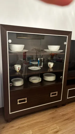 Muebles de Salón (Vitrina + Mueble TV + Librería)